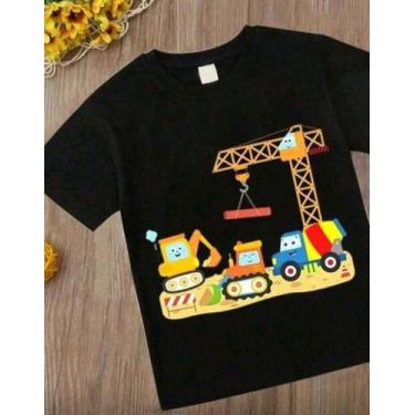 Imagem de Camiseta Infantil e Juvenil Estampada Excavator Malha !00% Algodão - M