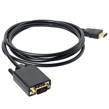 Imagem de Cabo Conversor HDMI para VGA 1.80 Cabo Metros Cor Preto