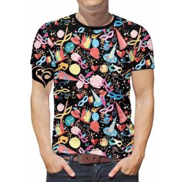 Imagem de Camiseta Carnaval PLUS SIZE Samba Festas Masculina Blusa et1 - Alemark