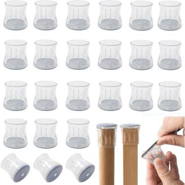 Imagem de Protetores de chão para cadeiras e pernas Furnigear Silicone Clear, pa