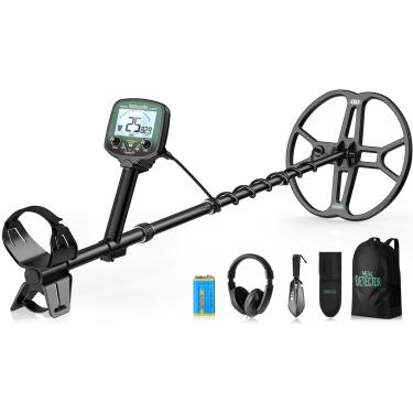 Imagem de Hazlewolke Detector de metais TX-850 PRO para adultos profissionais – Detector de ouro de 19,23 kHz de alta frequência com equilíbrio de solo manual e automático, bobina D dupla à prova d'água de 13