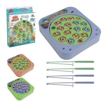 Imagem de Jogo Pega Peixe Infantil – Pescaria Divertida com 15 Peixinhos e 4 Varinhas, Estimula Coordenação e Concentração – Ideal para Crianças e Famílias