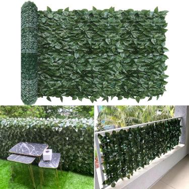 Imagem de E&K Sunrise 99 x 117 polegadas Faux Ivy Privacy Laurel Tela de cerca com tela flexível artificial folha decoração exterior jardim quintal painéis de decoração cerca