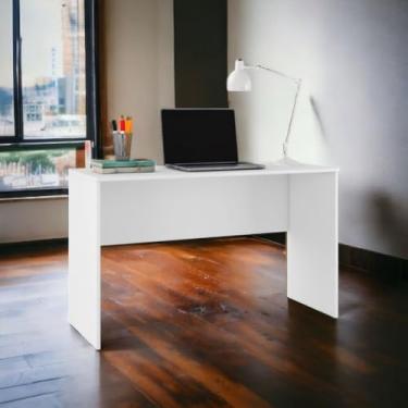 Imagem de Escrivaninha para Escritório e Quarto – Mesa de Estudo e Computador com Design Moderno e Acabamento Durável (Branco)