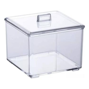 Imagem de 3X Porta Cotonete E Algodão Organizador Em Acrílico Luxo Cor