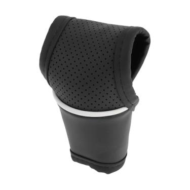 Imagem de Capa universal para manípulo de mudança de marchas para carro, protetor de manípulo, automotivo, manual, couro, 1 peça, antiderrapante, preto