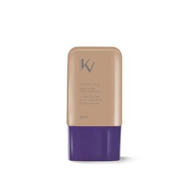 Imagem de KV MAKEUP Base Liquida 5.0 Ultrarresistente com Ácido Hialurônico e Niacinamida, 30ml