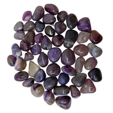 Imagem de Pedra Ágata Roxa 2 a 4 cm Rolada 1 Kg Natural