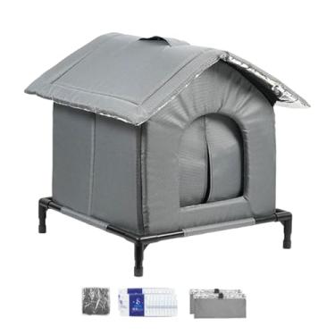 Imagem de FJMQHU Abrigo para Gatos E Gatinhos, Abrigo à Prova de Intempéries, Cama para Animais de Estimação, Condomínio para Jardim, Garagem, Quintal Ao Ar Li, M