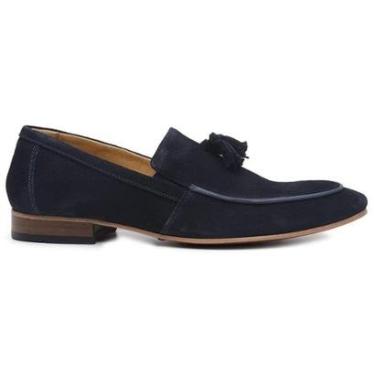 Imagem de Sapato Social Azul Marinho Bambolim Em Couro 07885-Masculino