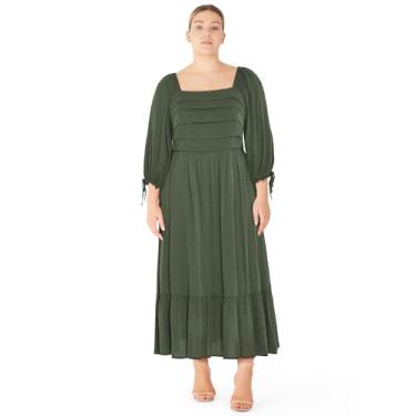 Imagem de City Chic Vestido feminino plus size - Callie casual, Oliva, 25 Plus Size