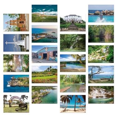 Imagem de Dear Mapper Pacote de cartões postais vintage com paisagem da Jamaica, 20 peças/conjunto de cartões postais de todo o mundo cartões de felicitações para o mundo dos negócios cartão postal de viagem