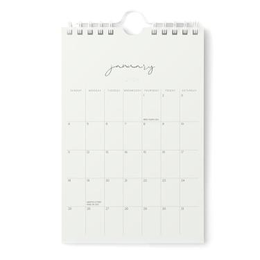 Imagem de Karto Calendário de parede pequeno 2026 - vertical 15 x 23 cm de janeiro de 2026 a junho de 2027 - pequeno, versátil e fácil de planejar com o calendário mensal de mesa estética - bege cursivo