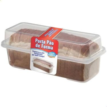 Imagem de 2X Porta Pão De Forma Com Tampa Pote Vasilha Recipiente Pães