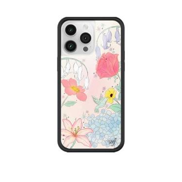 Imagem de Wildflower Capas - Compatível com Apple iPhone 14 Pro Max | Amortecedor preto protetor, certificado de teste de queda de 1,2 m, pequenas empresas de propriedade feminina | Bluebelle Dreams - rosa