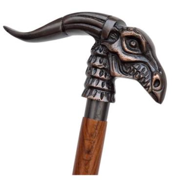 Imagem de Bastão de caminhada ALADEAN, madeira artesanal, 91 cm, ergonômica e el