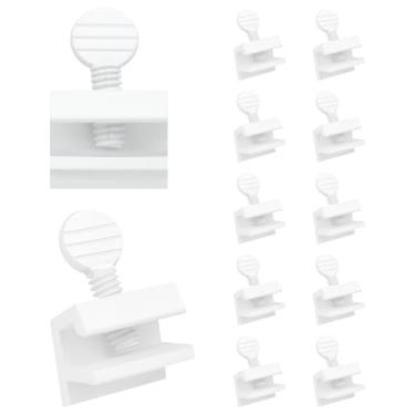 Imagem de Fechaduras de segurança para janela deslizante Nuk3y (branco, pacote com 12)