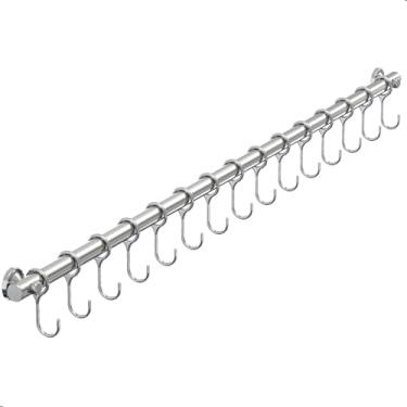 Imagem de Suporte De Cozinha Porta Talheres 80cm Com 15 Ganchos