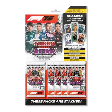 Imagem de Topps Turbo Attax Formula 1 2025 - Mega Multipack - contains 39 Turbo Attax cards plus 2 random Limited Edition cards.