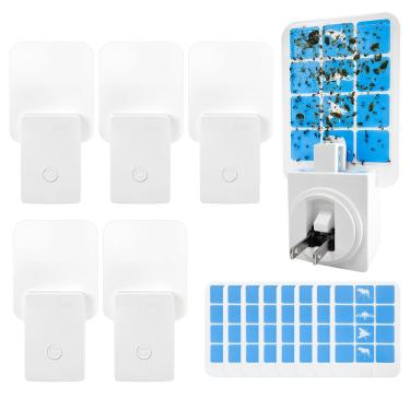 Imagem de Armadilha para moscas domésticas para moscas domésticas de mosquitos, armadilha de luz azul compatível com recarga de armadilha de mosca interna mais segura, armadilha de insetos voadores de mosquitos