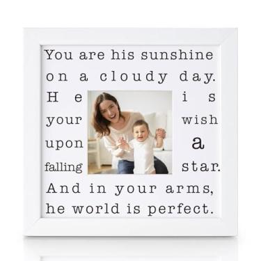 Imagem de THYGIFTREE Porta-retratos sentimentais para mãe de filho, marido, dia das mães, aniversário, lembrança, presente para menino, mãe, presente de Natal para esposa, You Are My Sunshine