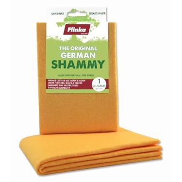 Imagem de Flinka O pano Shammy reutilizável original 50,8 cm x 35,5 cm - toalha de camurça super absorvente - ótimo para carros, barcos, caminhões e trailers - pano de esponja de viscose natural - ecológico (1