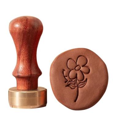 Imagem de Carimbo de cerâmica personalizado com logotipo personalizado para cerâmica argila de polímero e molde de cerâmica assinatura de ferramenta de ceramista (3,8 cm)