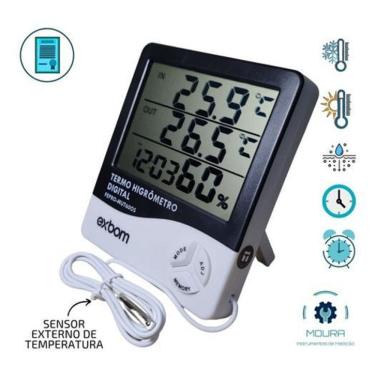 Imagem de Termohigrômetro Com Sensor Externo E Certificado Calibração