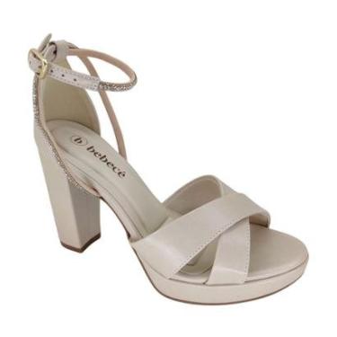Imagem de Sandália Bebecê Salto Alto Strass T8428248 - Feminino-Feminino