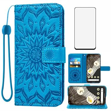 Imagem de Capa de telefone para Google Pixel 7 Pro (6,7 polegadas) Capa carteira com protetor de tela de vidro temperado capa fina flip suporte para cartão acessórios para celular Pixel7Pro Pixel7 7Pro 2022 5G