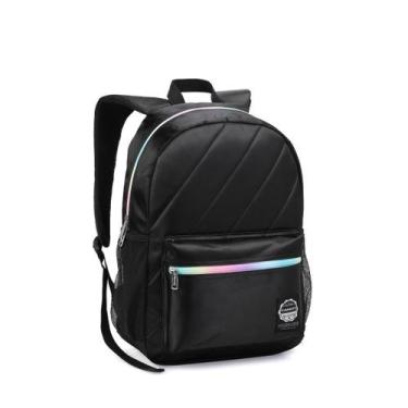 Imagem de Mochila Escolar Feminina Cetim Brilhante Juvenil Faculdade - Seanite, 