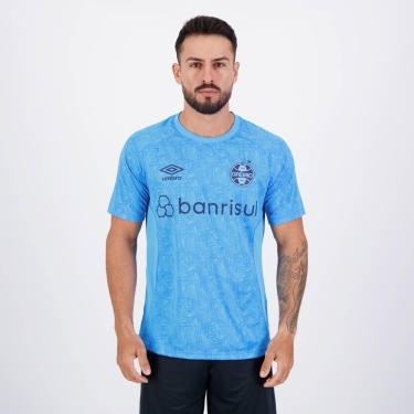 Imagem de Camisa Umbro Grêmio Treino 2024 Azul Celeste-Masculino