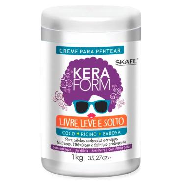 Imagem de Creme de Pentear Skafe Keraform Livre, Leve e Solto 1kg