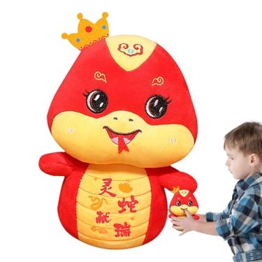 Imagem de Brinquedo de pelúcia mascote, decoração de ano novo lunar | Boneca mascote de lembrança do ano da,Pingente de chaveiro de brinquedos de pelúcia do ano da para crianças e meninas
