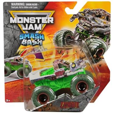 Imagem de Monster Jam Smash & Bash Zombie – Series 02, 1:64 Scale Die-Cast Monster Truck with Crash-Action Feature, Resettable Body, Authentic BKT Tires, Kids Ages 3+