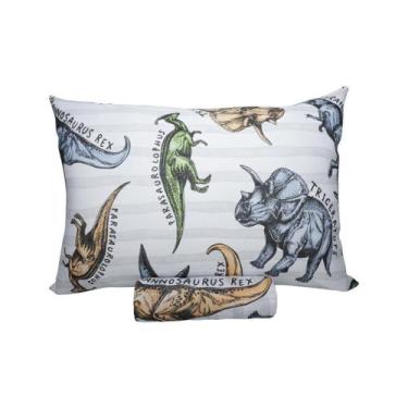 Imagem de Jogo De Cama Infantil T-Rex Dinossauros Com Elástico 2 Peças - Portall