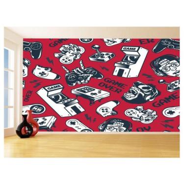 Imagem de Papel De Parede 3D Infantil Controle Game Jogo 3,5M Azs339 - Você Deco