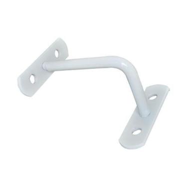 Imagem de SUPORTE P&J CORRIMÃO BRANCO 764930 - Suporte para Corrimão em Aço Zinc