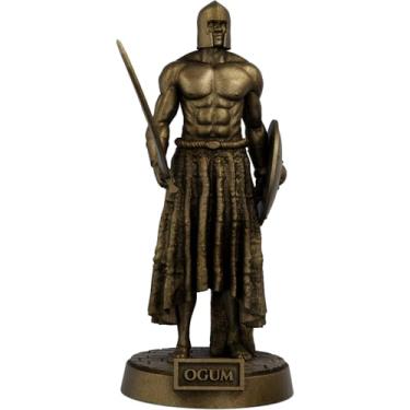 Imagem de Estátua Ogum Umbanda Candomblé - Orixá Guerreiro - Versão 3 (Cor Ouro Velho)