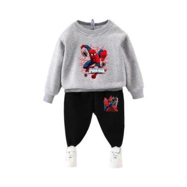 Imagem de Conjunto De Moletom E Calças Do Homem-Aranha Para Meninos, Casual De O