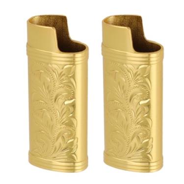 Imagem de Phefop Estojo de Isqueiro retrô, Liga de Zinco Gravada Floral, Capa de Isqueiro Vintage para Colecionadores e Fumantes (#11)