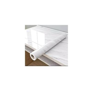 Imagem de Papel de Parede Adesivo PVC Estampa Folhas, Cinza, 5m x 45cm, Autoadesivo, Removível