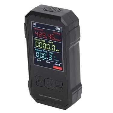 Imagem de Acouto Listagem Medidor Detector de Radiação Digital Preto Com Display LED - Contador Portátil RF, Detecção de Campo Elétrico e Magnético, Alarme Sonoro, Monitor de Radiação Portátil para Casa e