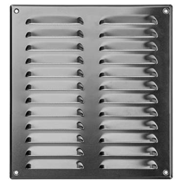 Imagem de LIRAST Capa de ventilação 20 x 23 cm com tela - Registro de ventilação CA de alumínio para ambientes externos e internos - Grade de ar de retorno HVAC de metal estilo plano para parede e teto