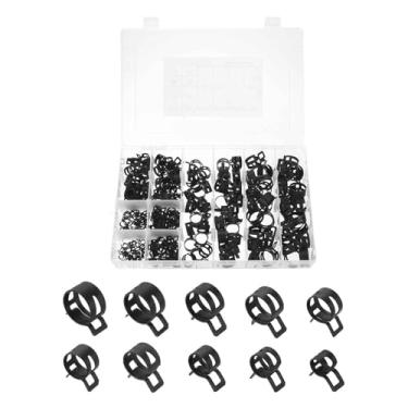 Imagem de HARFINGTON 200 braçadeiras de mangueira tipo mola 6/8/10/12/14/15/16/18/20/22 mm clipe de mola de mangueira de mangueira de vácuo de silicone grampo de tubo de baixa pressão prendedor de clipe de tubo