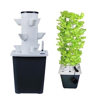 Imagem de LMJYU Sistema de cultivo hidropônico de jardim 15/20/25/30 cápsulas, kit de cultivo aeropônico, sistema de plantio aquapônico com bomba hidratante, adaptador, vasos de rede, temporizador para ervas