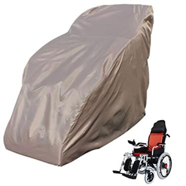 Imagem de YYBOES Capas de cadeira de rodas à prova d'água, capa de scooter de mobilidade capa de cadeira de rodas elétrica para viagem ao ar livre bolsa de armazenamento de cadeira de rodas protetor de chuva