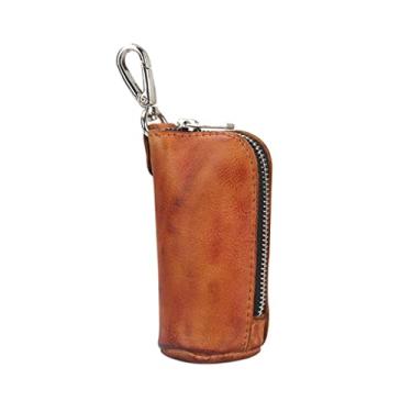 Imagem de Capa de chave de zíper feita à mão estilo retrô capa universal para chave de carro