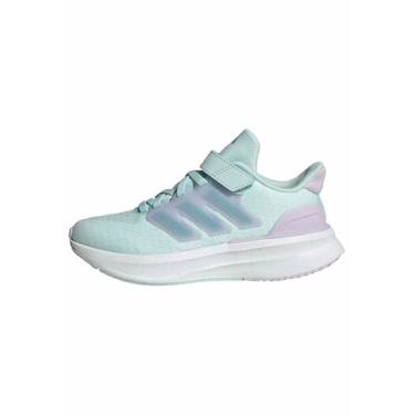 Imagem de adidas Tênis infantil unissex Ultrarun 5 de renda elástica, Halo Mint/Mint Ton/Ice Lavender, 11 Little Kid