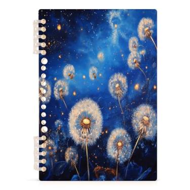 Imagem de Burbuja Caderno de dente-de-leão, papel pautado universitário A5 com 60 folhas, fichário para escritório, 1 pacote